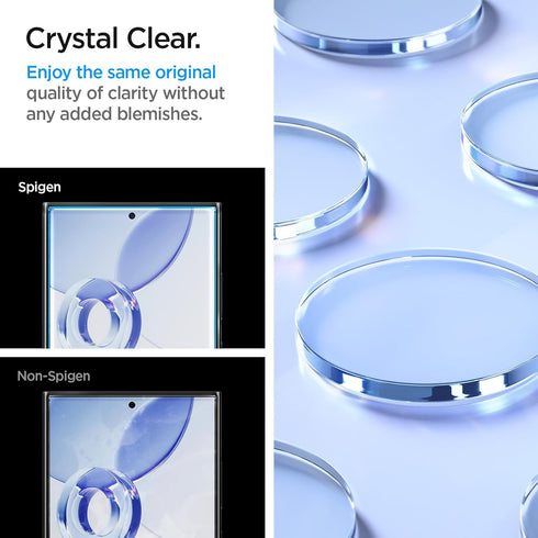 Spigen GlasTR EZ Fit Tempered Glass Screen Protector for Galaxy S24 Ultra - Case Friendly, 2 Pack