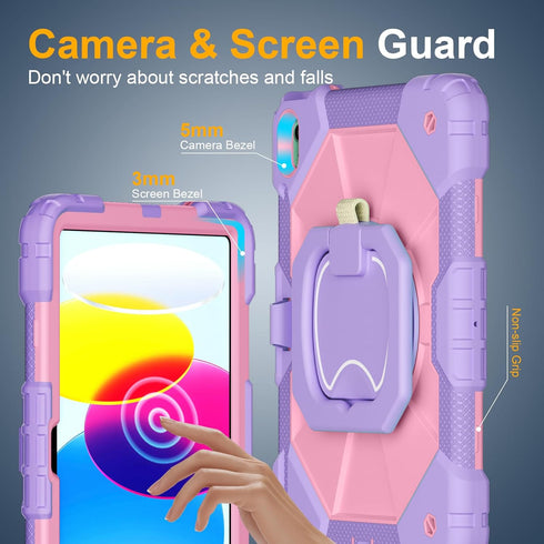 Ubearkk (A16) 11th/10th 11/10.9 Inch 2025/2022, a16 360 Case for iPad Generation for iPad case with Screen Protector