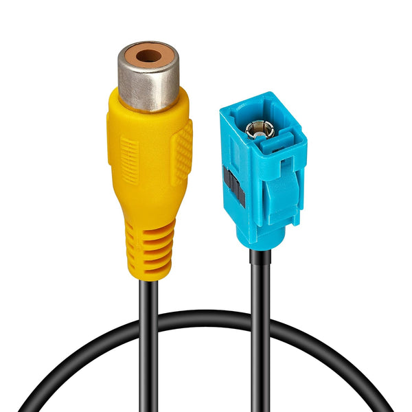 RED WOLF Reverse Camera Adapter, Fakra Z to RCA Female Plug for Select Mercedes Benz, Volvo, Ford Navigation Systems