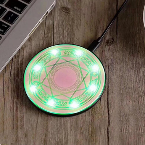 20W Charging Pad with Breathing Light Effect, Sakura Desktop Fast Charging Power for Phones Tablets Headphones