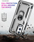 Military Grade Drop Impact Case for Oneplus 9 Pro, 360 Metal Rotating Ring Kickstand Holder, Shockproof (Silver)