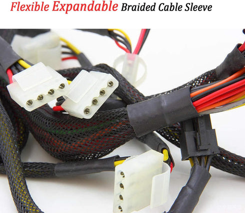 PET Black Cable Sleeve, 1/8 inch X 100ft