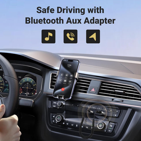 UGREEN Aux to Bluetooth 5.3 Adapter, 3.5mm Bluetooth Receiver for Car, USB 2.0 to 3.5mm Jack Kit with Built-in