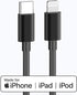 Apple MFi Certified 4FT USB C to Lightning Cable (Black) for iPhone X/XS/XR/XS Max/8/8 Plus, compatible with Type C