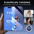 MOCOLL iPhone 15 Plus Screen Protector, Blue Light, Dust-Free Kit, Military Grade Tempered Glass, 2 Packs