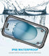 iPhone 15 Plus Case, Waterproof Shockproof IP68 with Built-in Screen Protector and Magnetic Ring, Black