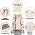 Ytonet Gym Backpack for Men and Women, Travel Bag with Shoe Compartment, USB Charging, Beige