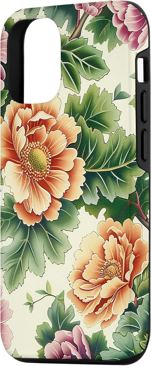 Kale Flower Pattern Merch 15 iPhone Kale Flower Pattern Graphic Case