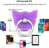 Bling Glitter Phone Grip, Cat Cell Phone Ring Holder Stand Purple for Women, Compatible with Smartphone and Tablet