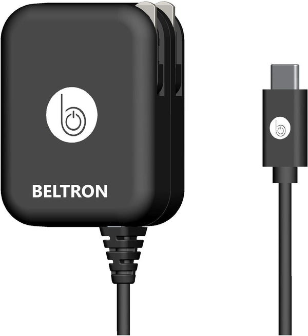 BELTRON Turbo 45W Type-C USB Wall Charger 5V/3A with Built-in Cable, Compatible with iPhone 15, Galaxy S24, Z Flip5 &