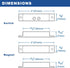 UHPPOTE Normal Closed Wired Screw-Terminal Surface-Mount Magnetic Contact for Window Door Security