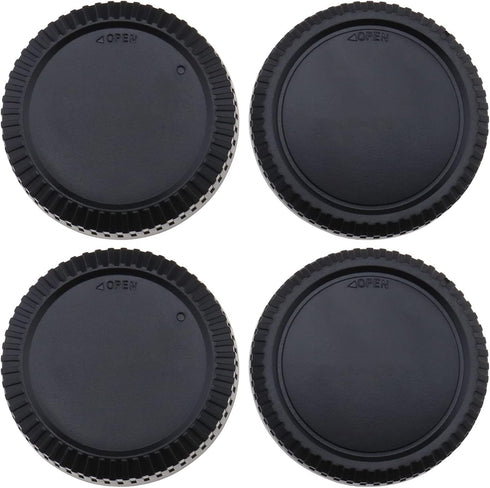eMagTech 2 Sets Front Body Cap & Rear Lens Cap Cover Kit for Fuji X Mount DSLR Camera X-T4 X-T3 X-T2 X-T1 X-T30 X-T20