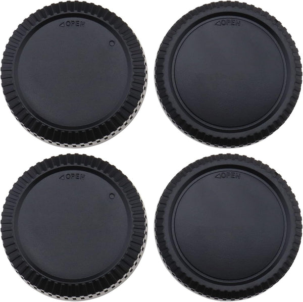 eMagTech 2 Sets Front Body Cap & Rear Lens Cap Cover Kit for Fuji X Mount DSLR Camera X-T4 X-T3 X-T2 X-T1 X-T30 X-T20