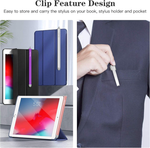 StylusHome Stylus Pens for Touch Screens, 6 Pcs, Capacitive Stylus Fiber Tips with 6 Extra Replaceable Tips for iPad