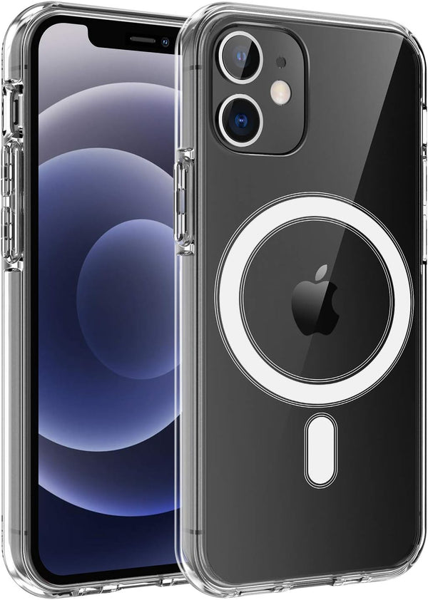 Clear Magnetic Case for iPhone 11, Mag-Safe Wireless Charging, Soft Silicone TPU Bumper Cover