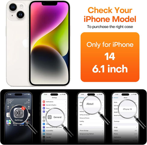 CellEver Heavy-Duty Silicone Case for iPhone 14 - Military Drop Protection, Camera Shield, Scratch-Free Interior, Light Purple