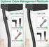 Speaker Stand Pair for LG Rear Speaker - Height Adjustable Floor Stand for Surround Sound Speakers