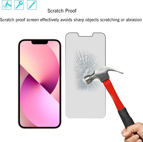 Ailun 2Pack Privacy Screen Protector for iPhone 13 (6.1") + 2 Camera Lens Protectors, Anti-Spy Tempered Glass, 9H