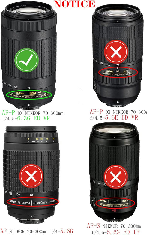 HB-77 Lens Hood Shade for Nikon AF-P(Not for AF-S) DX NIKKOR 70-300mm f/4.5-6.3G ED VR,HUIPUXIANG 58mm Lens Hood Black