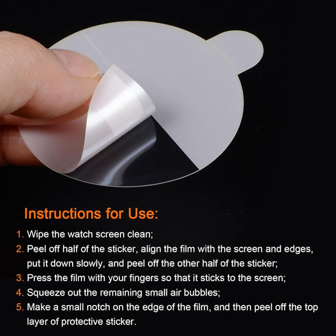 5pcs Watch Glass Screen Protectors 49mm, Anti-Blue Light TPU Anti-Scratch Waterproof for Universal Smartwatch