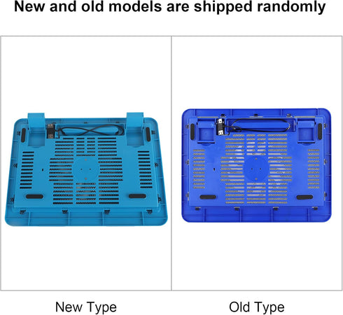 Portable Quiet Laptop Cooler Cooling Pad Stand with USB for 14 Inch Below Notebook (Blue)