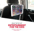 Macally Car Headrest Tablet Holder, Adjustable iPad Car Mount for Kids in Backseat, Compatible with Devices Such as iPad Pro Air Mini, Galaxy Tabs, And 7" to 10" Tablets and Cell Phones - Black by Macally