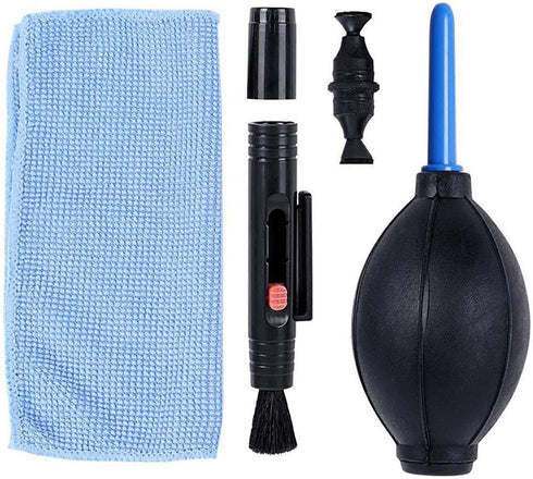 3IN1 Camera Cleaning Kit Suit with Dust Cleaner Brush, Air Blower, Wipes, and Clean Cloth for GoPro, Canon, Nikon