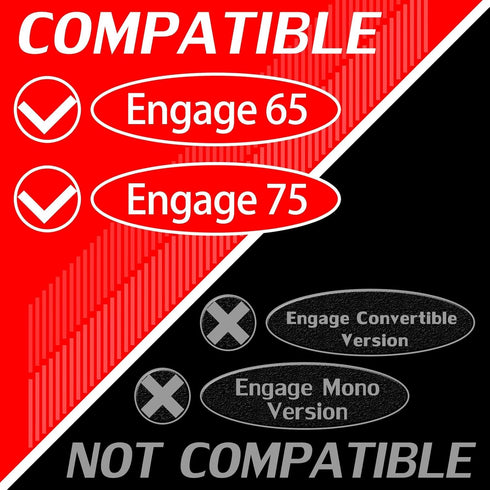 Engage 75 Replacement Ear Pads Ear Cushions Compatible with Engage 75 Headset - NOT FIT Engage 75 Convertible/Mono (Black)