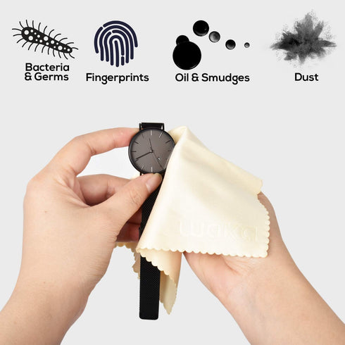 waka 10 Pack Upgraded Microfiber Cleaning Cloth, 6x7 Lint Free for Eyeglasses, Screens, and Delicate Surfaces