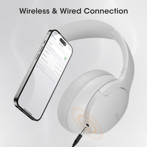 DOQAUS UPGRADED Wireless Headphones Over Ear, 90H Playtime, Bluetooth 5.3, 3EQ Modes, Built-in HD Mic, HiFi Stereo