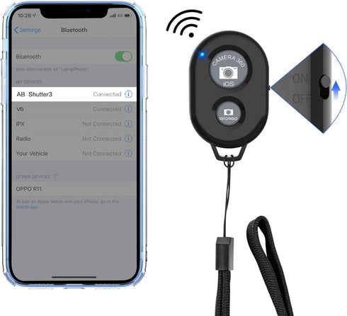 Zttopo (2 Pack), Wireless Camera Remote Shutter for Smartphones Wireless Phone Camera Remote Control Compatible