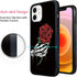 FANXI Gothic Rose Phone Case for iPhone 12/12 Pro - Shockproof TPU & Aluminum, Cute Red Rose Design for Men & Women.