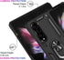 IKAZZ Galaxy Z Fold 3 Case, Military Grade Shockproof Heavy Duty Phone Cover with Magnetic Kickstand (Black)