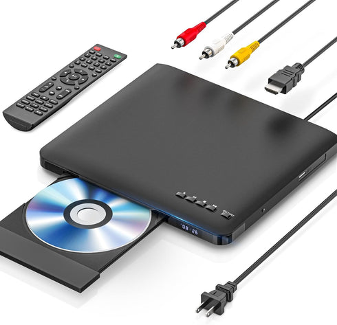 MAITE Ultra Slim DVD Player, Thin HDMI AV DVD Players for TV, 0.6