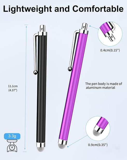 DAXINGXING 15 Devices,10 PCS Stylus Pen for Touchscreen,High Sensitivity Precision Stylus Pen with Durable Fiber