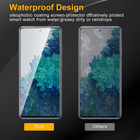 3 Pack Privacy Screen Protector for Samsung Galaxy S20 FE with 3 Pack Camera Lens Protector, Anti Spy Tempered Glass