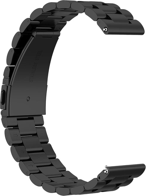 FitTurn Compatible with Rinsmola 2021 Smart Watch Band, Quick Release Classic Stainless Steel Metal Straps