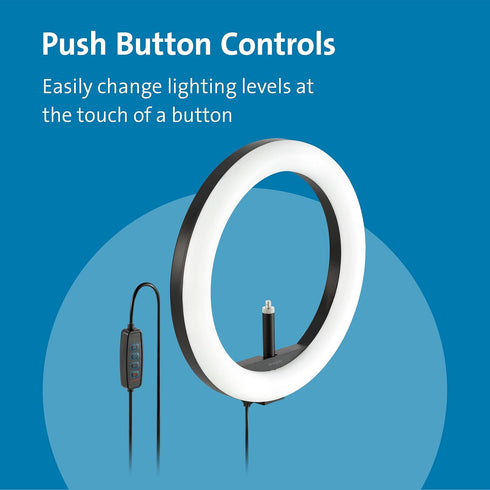 Kensington L1000 Bicolor Ring Light with Webcam Mount for Video Conferencing, Model K87653WW