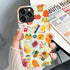NOWETOO 16 Pro,Summer Case for iPhone Fruit Vegetable Collage Phone Case,Trendy Frosted Silicone Shockproof Cover