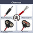 CHANZON UL Wires 9v Battery Connector Plug, 5 Pack Jack T-Type for Arduino Battery Power Leather Clip with Center