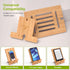 Pezin & Hulin Bamboo Tablet Stand Adjustable Desktop Holder for Pad 9.7, 10.5, 12.9, Air 2 3 4 Mini, Phone