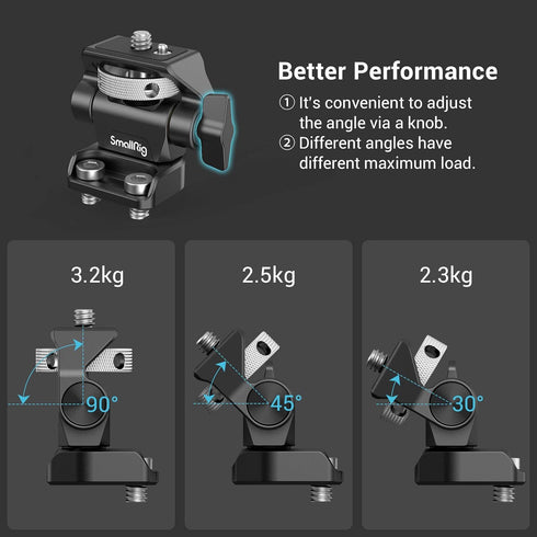 SmallRig Monitor Mount Swivel 360° and Tilt 180° Adjustable Bracket for 5" and 7" Monitor - 2904B