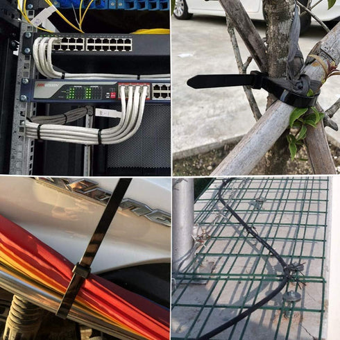 Zip Ties 16 Inch Black Wire Ties, 100 per Pack, Electrical Cable Ties with 60 lbs Tensile Strength for Outdoor Use