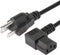 CERRXIAN 4.92FT 18AWG Left Angle 3 Prong Computer Power Cord, NEMA 5-15P to