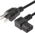 CERRXIAN 4.92FT 18AWG Left Angle 3 Prong Computer Power Cord, NEMA 5-15P to