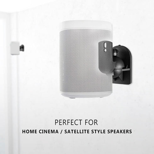WALI Speaker Wall Ceiling Mounts, Bookshelf Speaker Wall Mount Brackets, Hold up to 7.7 lbs (SWM202), Black