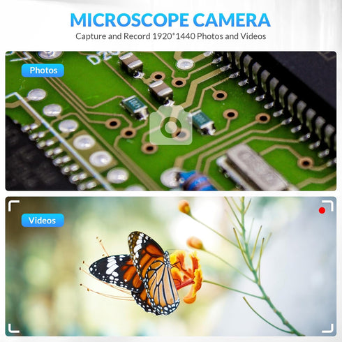 Handheld Digital Microscope Wireless Portable for Kids Adults 50x-1000x Magnification with 360 Rotate Stand