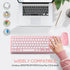 Wireless Keyboard and Mouse Combo, Compact Quiet Wireless Set 2.4G Ultra-Thin Design for Windows, Computer, Desktop,