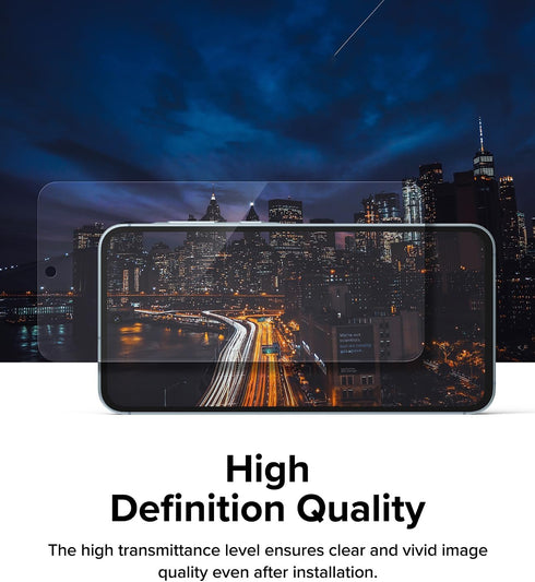 Ringke Easy Slide Tempered Glass Screen Protector for Samsung Galaxy A35 5G - 9H Hardness, Shatterproof, Case Friendly