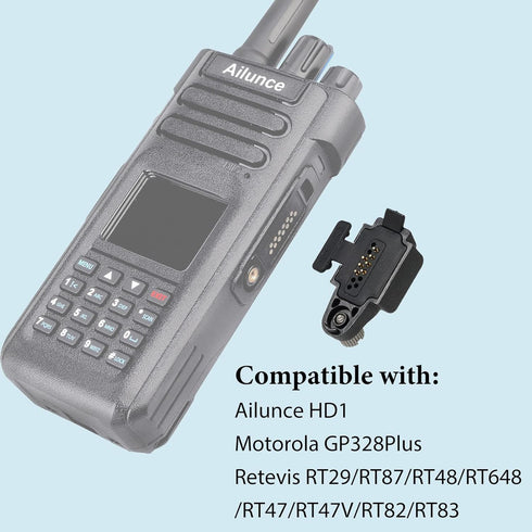 Retevis Audio Adapter to 2 Pin Connector, Compatible with RT29 RT87 RT48 RT47V and More, 1 Pack
